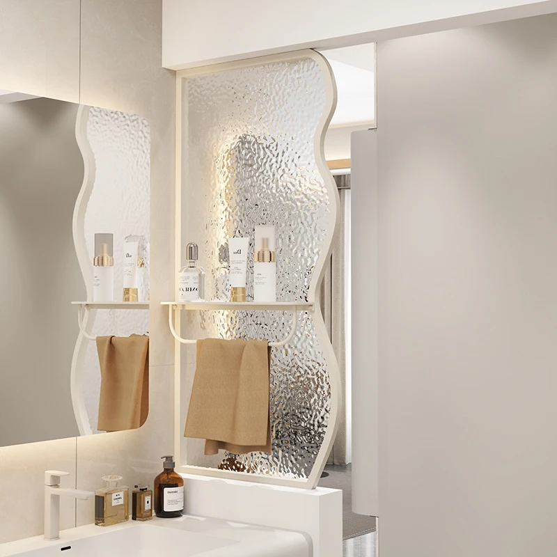 

Acrylic creative entrance modern minimalist art partition Changhong glass bathroom half wall partition