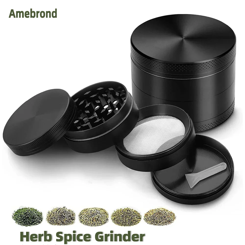 40/50/63mm Dry Herb Grass Tobacco Smoke Grinder Zinc Alloy 4 Layer Manual Spice Herbal Grinders for Smoking Accessories