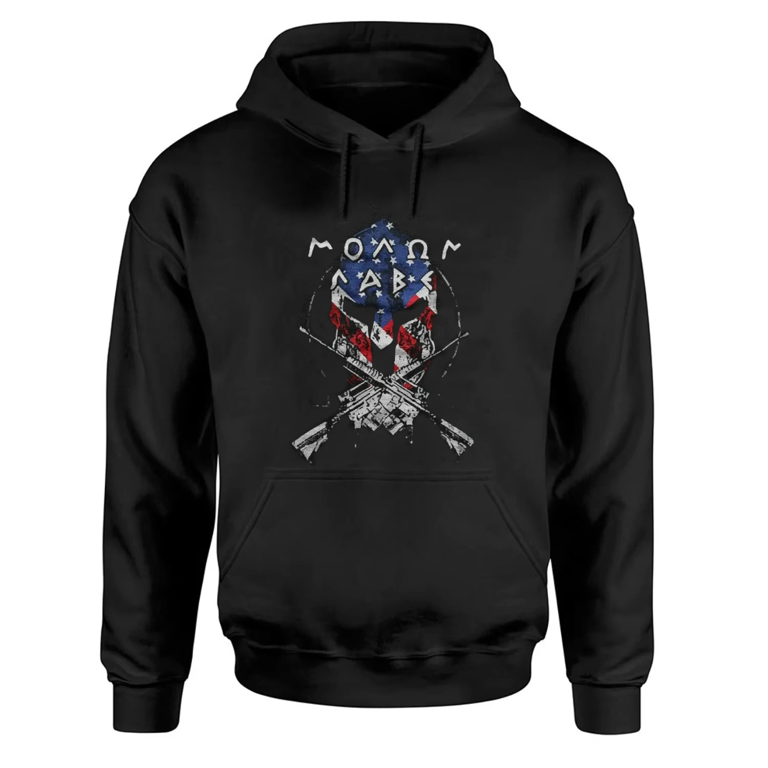 

Американский флаг Спартанский шлем скрещенная винтовка Molon Labe пуловер с капюшоном новые повседневные мужские толстовки из 100% хлопка модная уличная одежда
