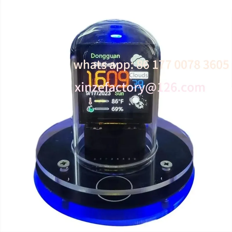 

Customizable Nixie Tube Clock Smart Wifi Glow Diy Tube Clocks Cyberpunk Style Digital Table Clock Visual Display Changeable Auto