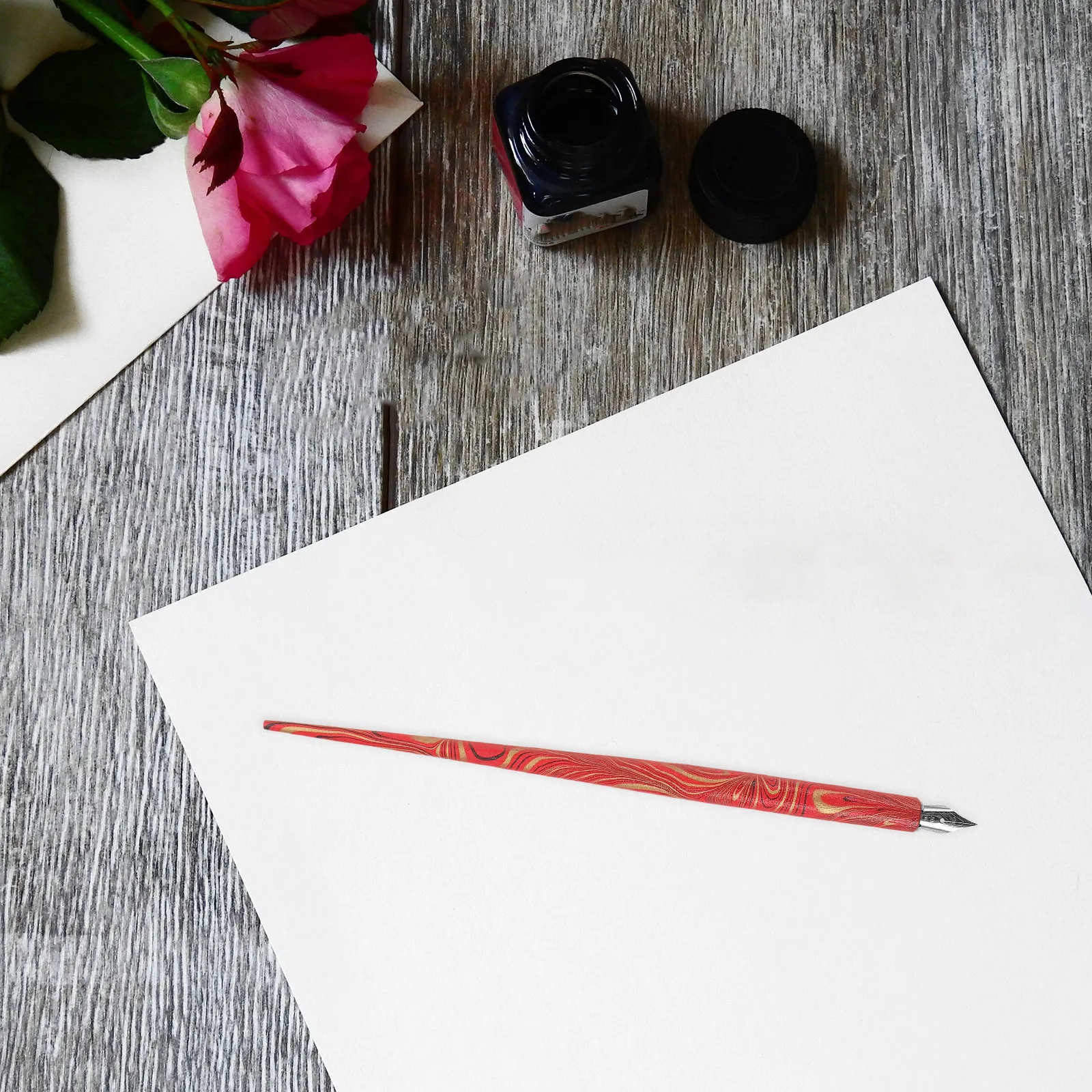 

1Set Calligraphy Dip Pen Set for Beginners English Handwriting Practice Smooth Nib Oblique Straight Pens Sketching Comic Drawing