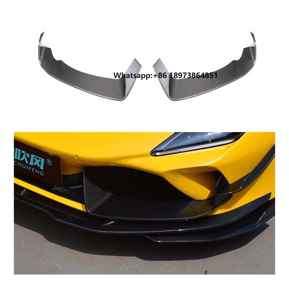 

Prepreg Dry Carbon Fiber Bodykit Front Bumper Air Vent Outlet Cover Trim for Ferrari F8 Spider Tributo Front Air Intake