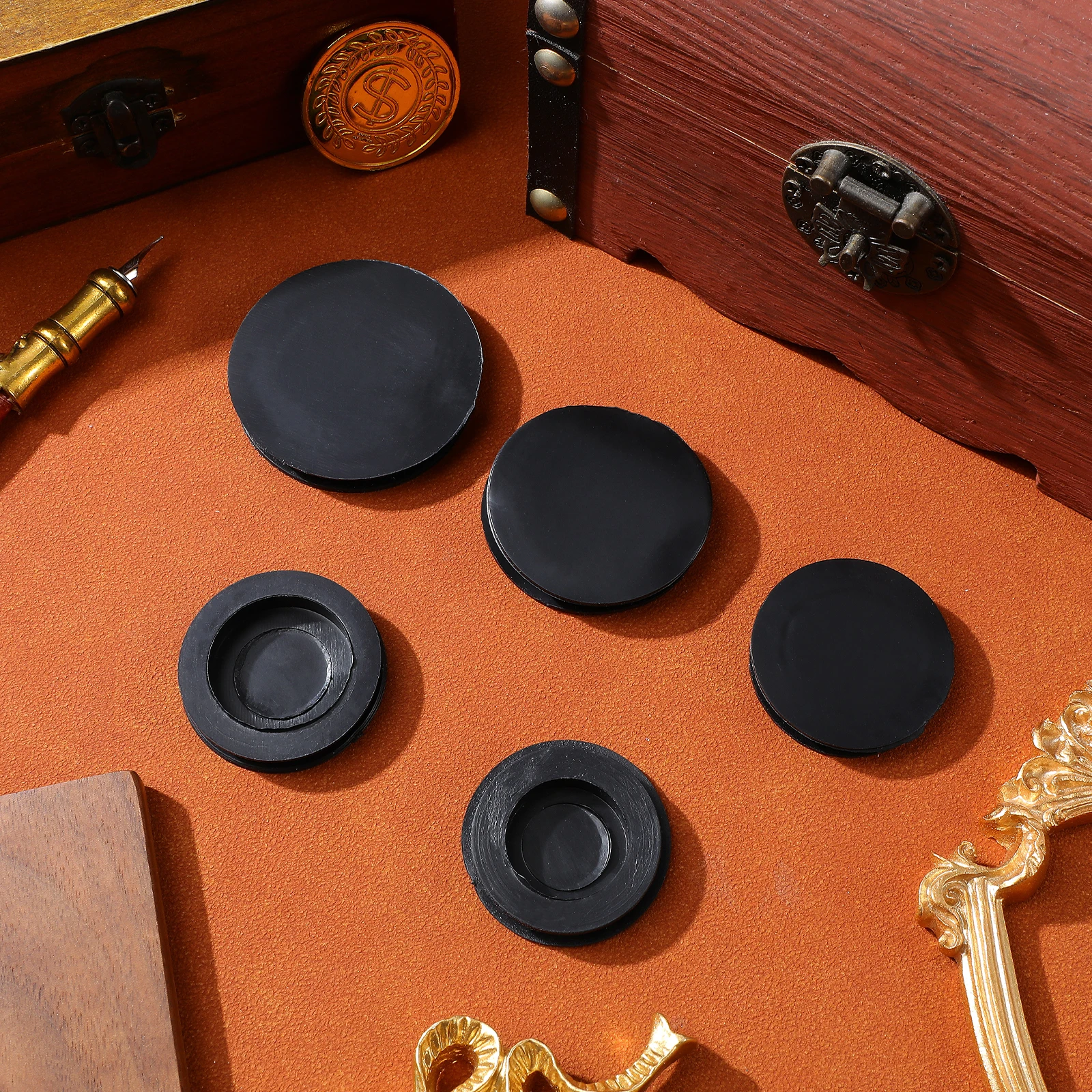 

5pcs Round Rubber Piggy Bank Stopper Plug For Money Box Jar Cap Replacement Saving Pot Bottom Stoppers Practical Reusable Clean