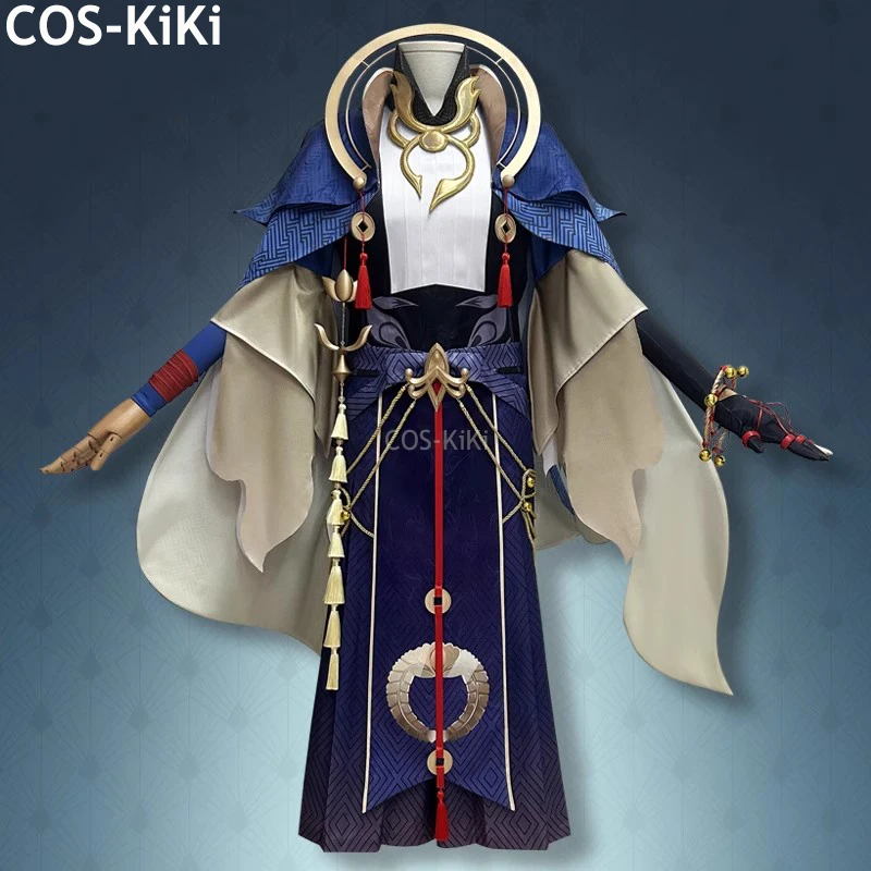 COS-KiKi Onmyoji Machi Before Awakening Game Suit Handsome Kimono Uniform Cosplay Costume Halloween Party Role Play Outfit Men