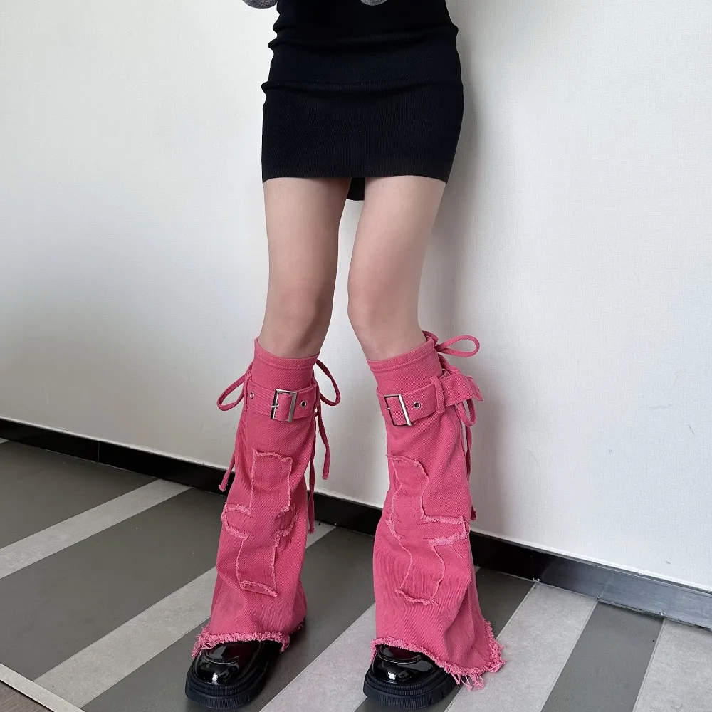 Casual Y2k Cross Leg Warmers Spicy Girl JK Y2k Stockings Lolita Footcover Long Stockings Girls