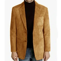 Veste en faux daim à boutonnage simple pour homme, coupe couvertes, manteau décontracté, confortable, à la mode, suite commconsulpunk