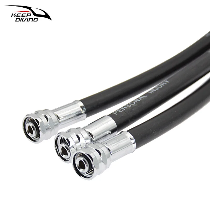 75CM/102CM/210CM Scuba Diving Second Stage Low Pressure Regulator Hose Brass Joint 510 Psi Diving Snorkeling Accessory