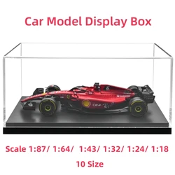 10 Size 1/87 1/64 1/43 1/32 1/24 1/18 Clear Acrylic Car Model Display Box Dust Cover Pre Made Box Diecast Professional Storage