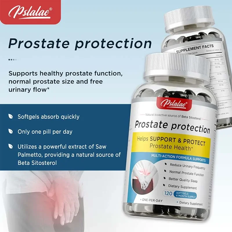 Prostate Protection - Health Supplement for Men for Reducing Nighttime Bathroom Trips, Bladder & Urinary Relief, Saw Palmetto - Image 5