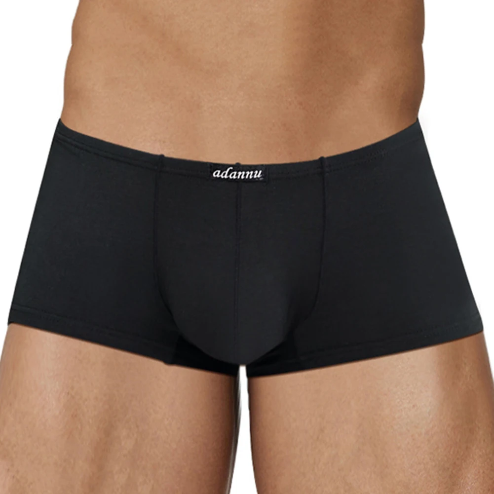 Calzoncillos sexys convexos en U para hombre, bragas de Color sólido, Modal, amigable con la piel, ropa interior transpirable de tiro bajo