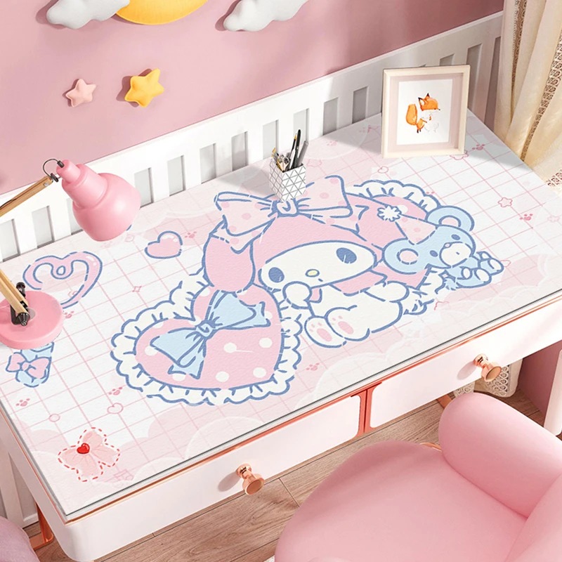 

Коврик для мыши с тематикой Melody Kawaii, большой противоскользящий коврик для клавиатуры и мыши, коврик для ноутбука, компьютера, стола, водонепроницаемый маслостойкий настольный коврик