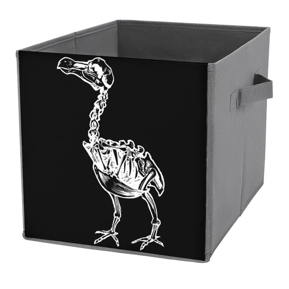 Dodo Bird Skeleton Dodo Bird Lover Extinct Dodo Storage Tank  Folding Storage Box Organizer Division Storage of Socks Handle on