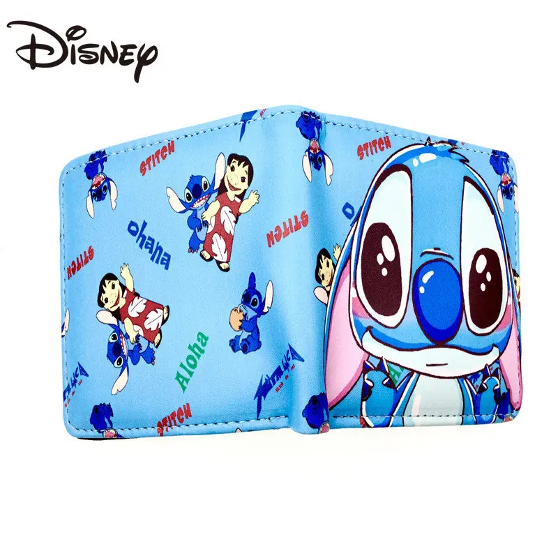 MINISO Disney Stitch Star Baby Around Cute Cartoon Youth Student Wallet Short Card Package for Boys and Girls