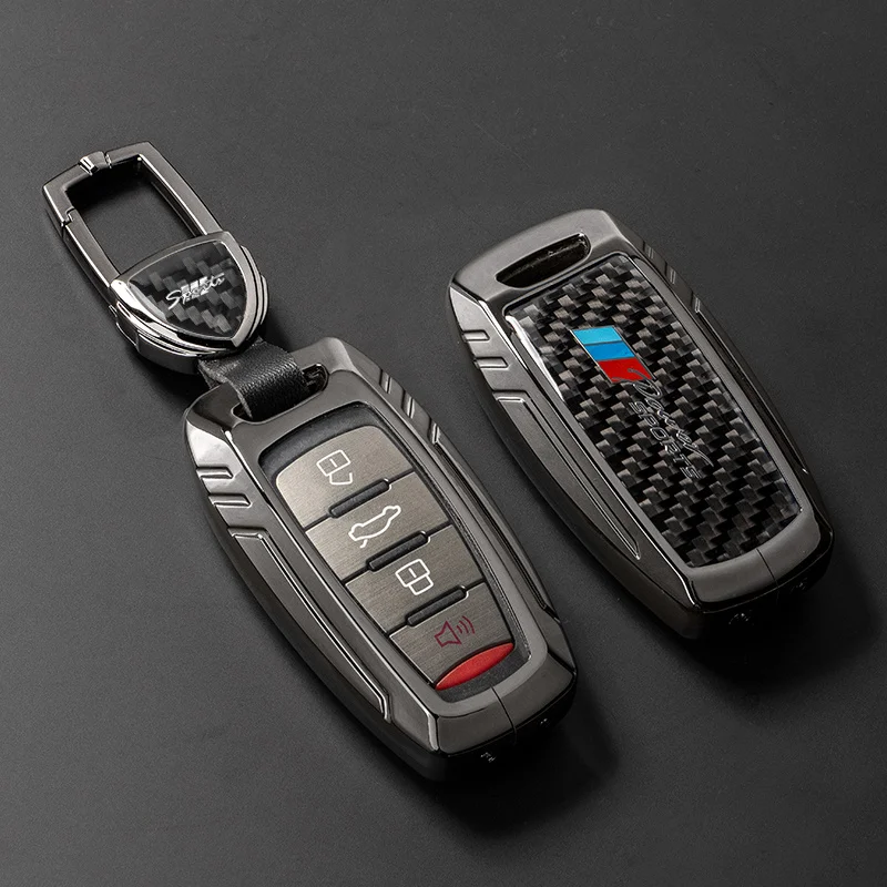 Zinc Alloy Genuine Carbon Fiber Car Key Case For Great Wall Haval 5 3 M2 M4 Jolion 2022 H5 H3 H6 H7 H4 H9 F5 F7 F7X F7H H2S