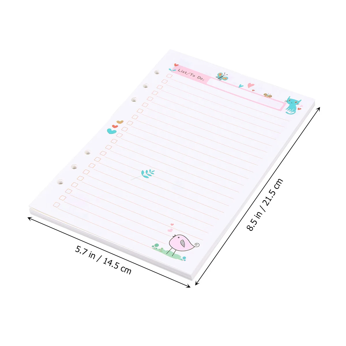 

1Pcs Colorful A5 Size Loose Leaf Paper Refills 6 Holes Planner Notepad Spiral Notebook Perfect for Writing Drawing