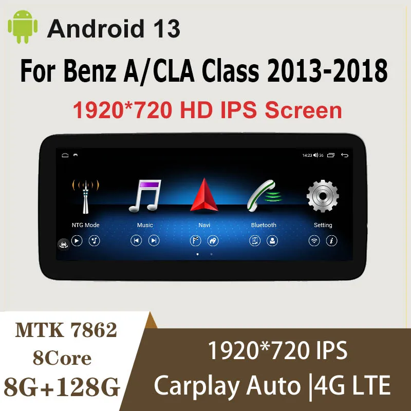 

Android13 Car Radio For Mercedes Benz A W176 CLA C117 X117 GLA X156 Multimedia Player Carplay Auto Stereo GPS Navi Headunit 4G