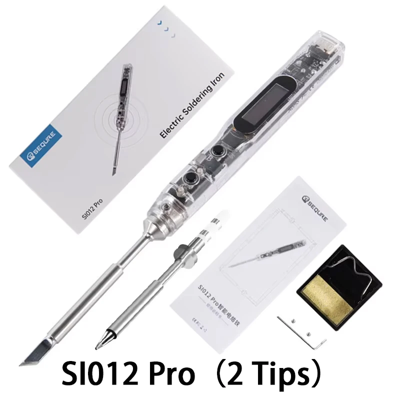 SEQURE SI012 Pro With 2 Tips Electric Soldering Iron Pen Adjustable Temperature & Rapid Heating Mini Portable Welding Tool