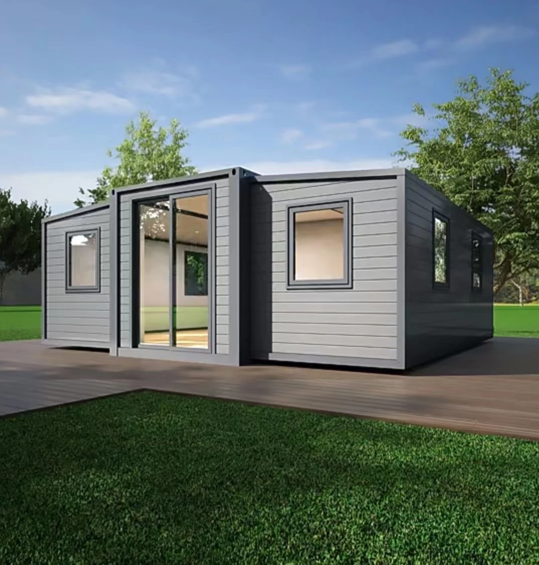 Modern Design Collapsible Prefabricated Double Wing Folding Box Steel Container House Office Home Use Sandwich Panel Material