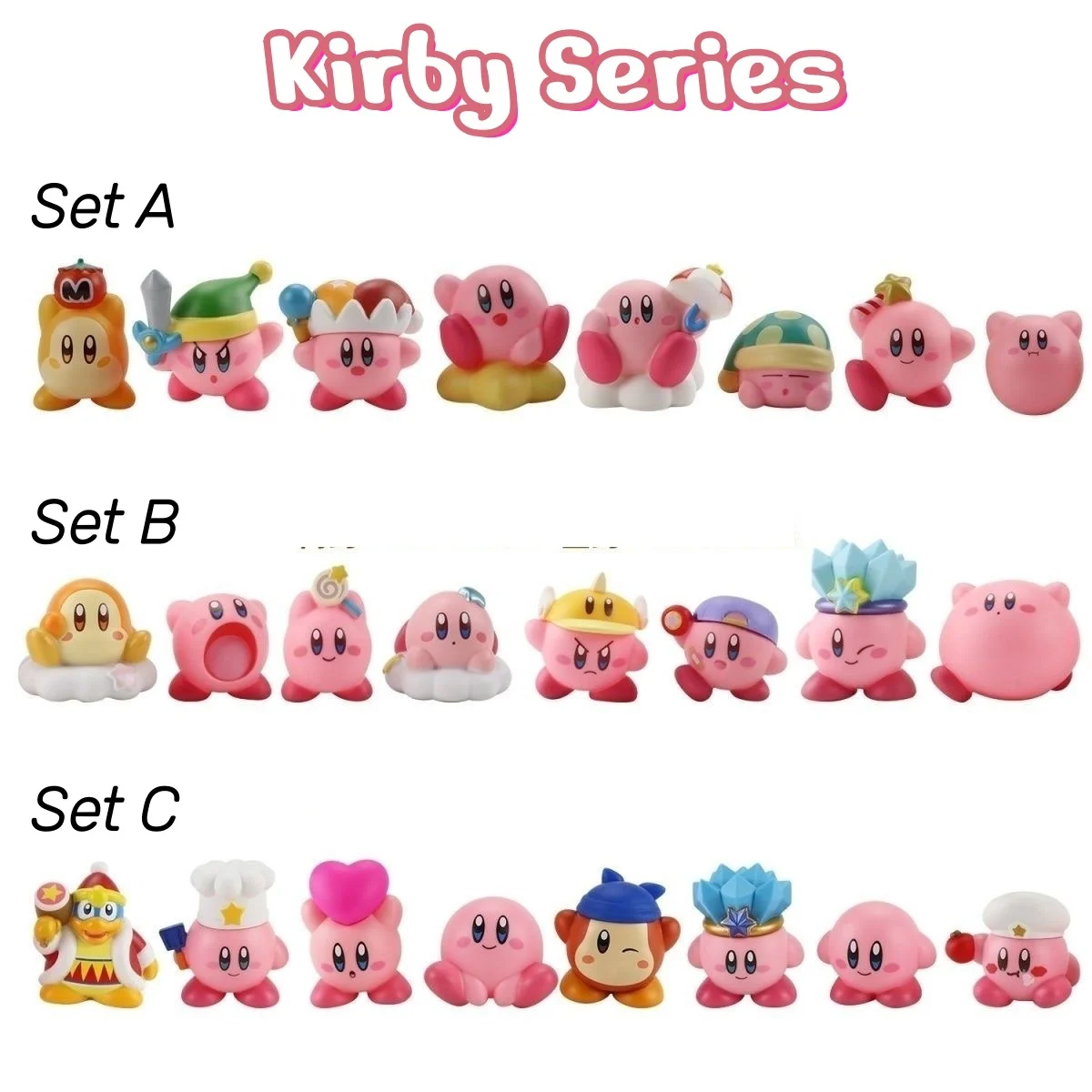 Kirby Friends Series Blind Box Figures Cute Cartoon Desktop Car Ornament Doll Cake Decoration Trendy Toys