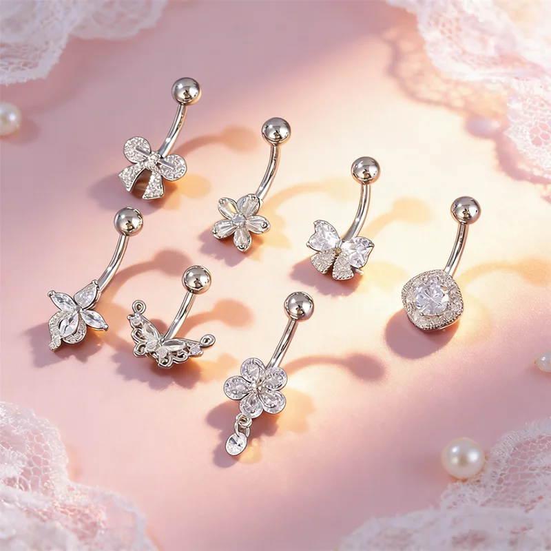 

Hypoallergenic Navel Piercing Ring 316L Stainless Steel Butterfly Design, Secure and Comfortable Body Jewelry for Everyday Wear