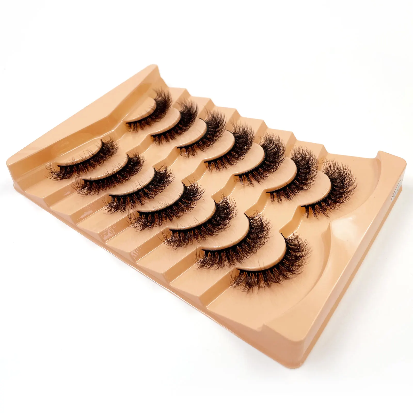 Neue 7 Paar Dicke, 3D-Simulierte Nerzfell-Falschwimpern Kurze, Dramatische Falschwimpern Großhandel Komplette Linie Falsche Wimpern – Detail 2