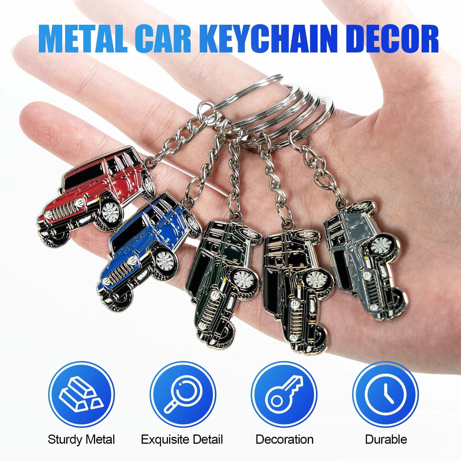 Car Key Chain Fit For Car SUV Truck Metal Key Chain Fob Cover Car Mods Keychain Accessory With Key Ring