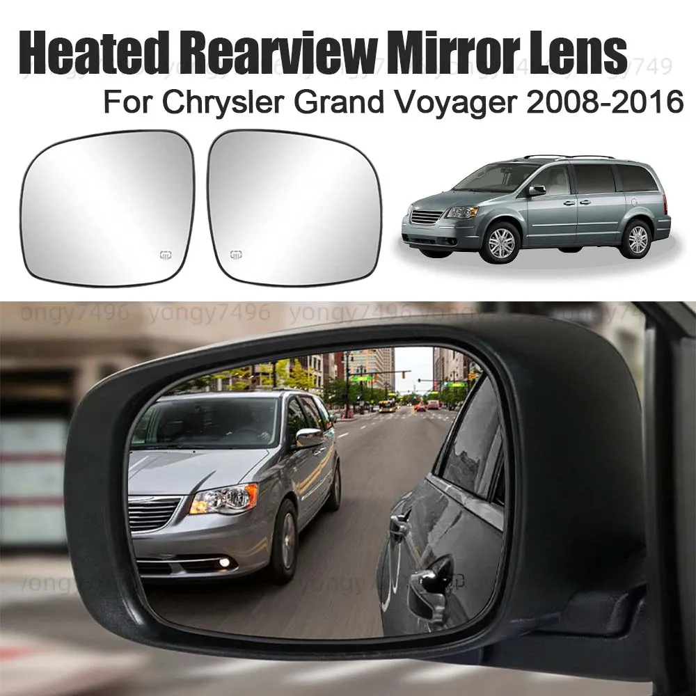 

Car Wide Angle Heated Rearview Mirror Lens For Chrysler Grand Voyager 2008-2016 With Blind Spots Cars Accessories Heated Lens
