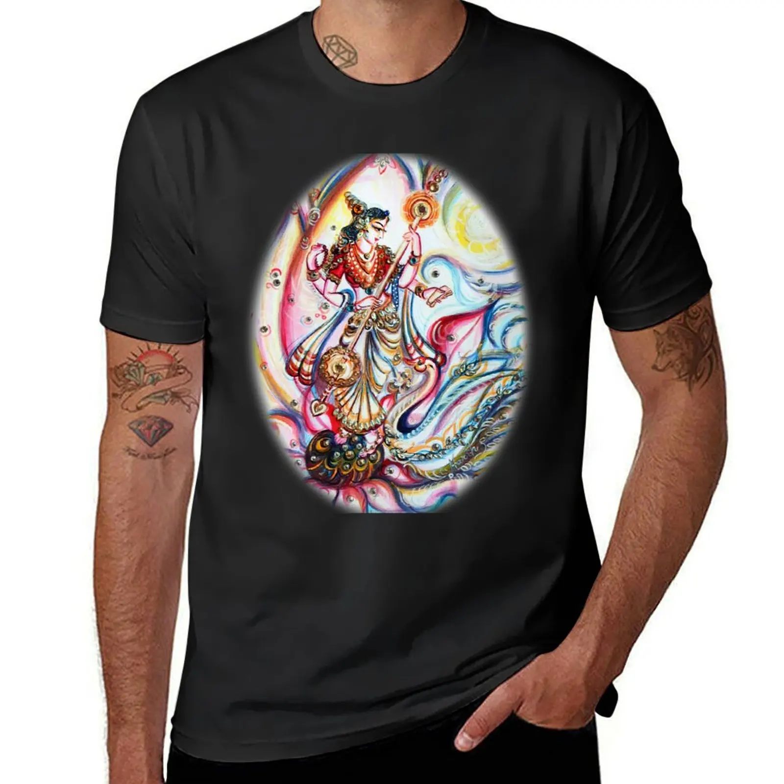 

Saraswati T-Shirt vintage clothes aesthetic clothes summer top korean fashion plain t shirts men