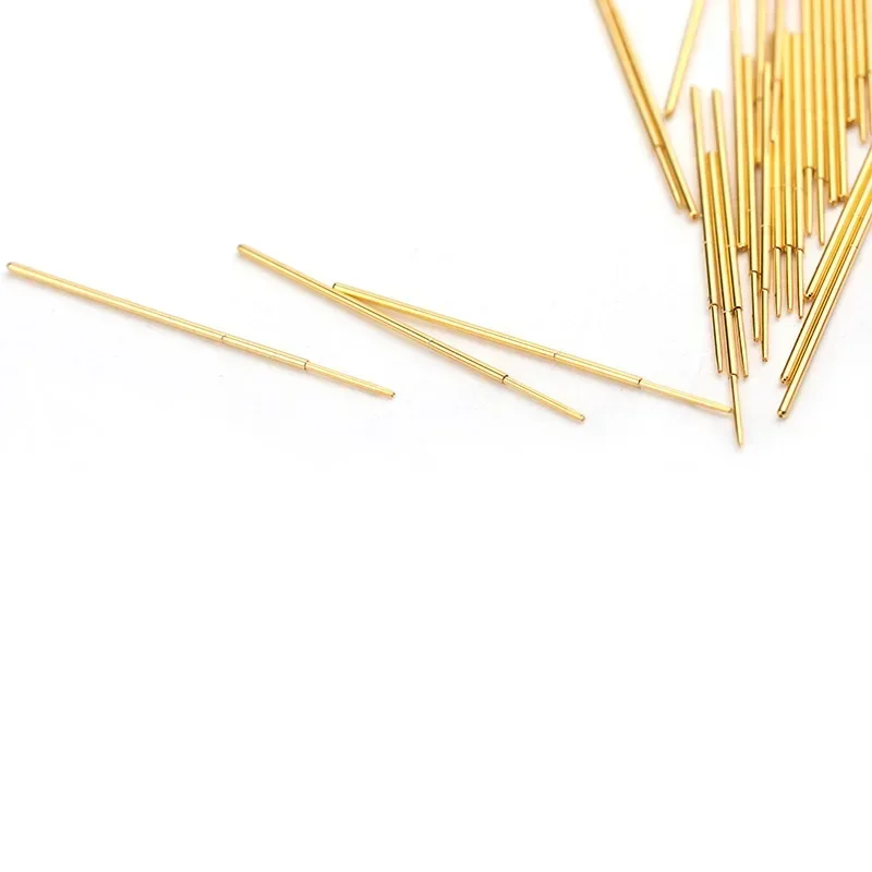 Sonda de prueba de resorte de piezas chapado en oro, 100 PAL50-F, 0,68mm de diámetro exterior, 27,8mm de longitud, Pin Pogo PCB