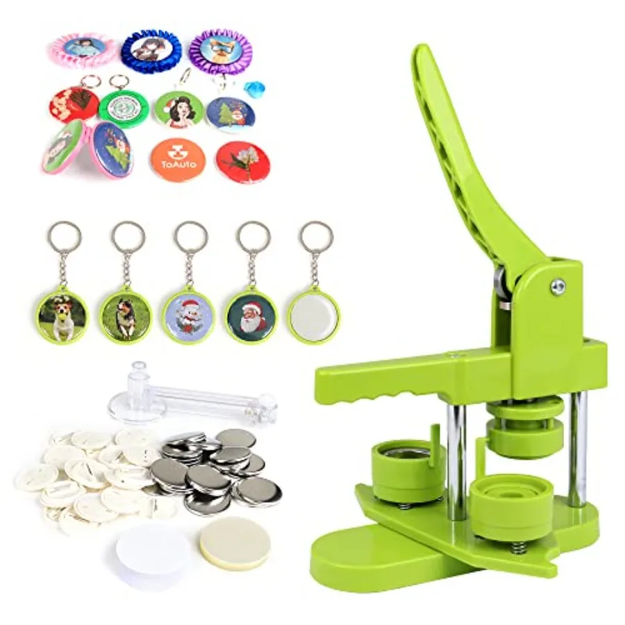 

Button Maker Machine 4th Gen Installation-Free 37mm 1.5 Inch Upgrade Badge Maker Pin Maker Press Machine with 405pcs Free Butto