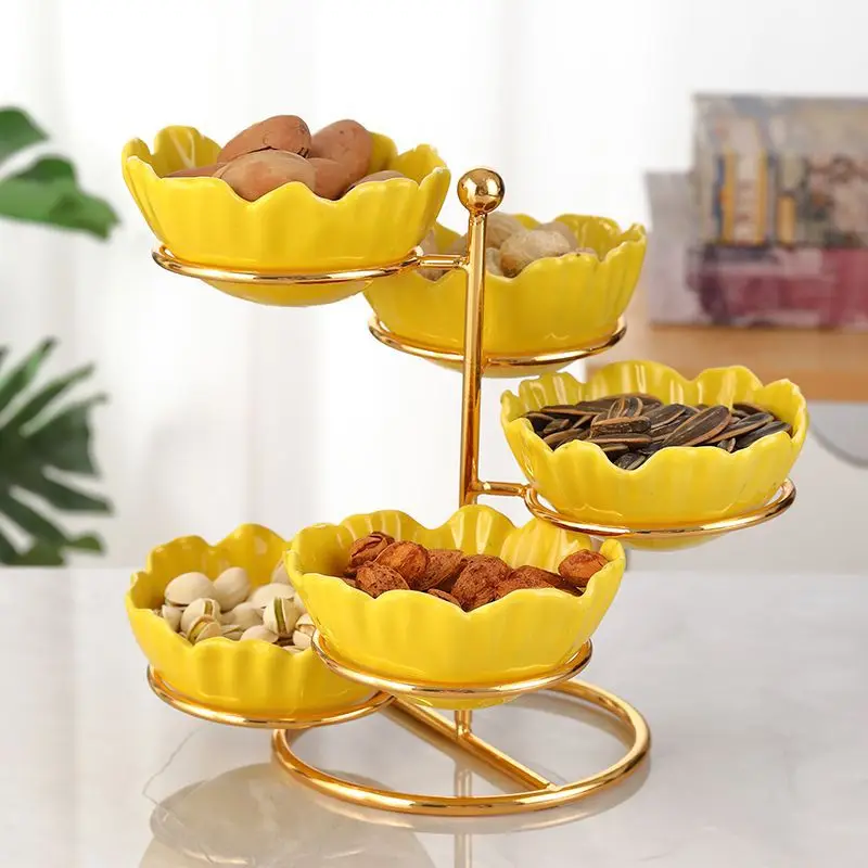 

Fruit plate, living room home refreshments, tea table snacks, dried fruit candy, nut snack plate, snack storage box.