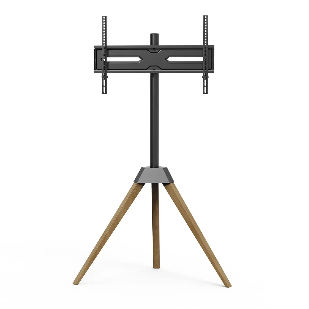 TV Floor Stand with Wood Legs MG Tripod TV Stand for 32 to 60 Inch Screens up to 77 Lbs  Height Adjustable Easel TV Stand