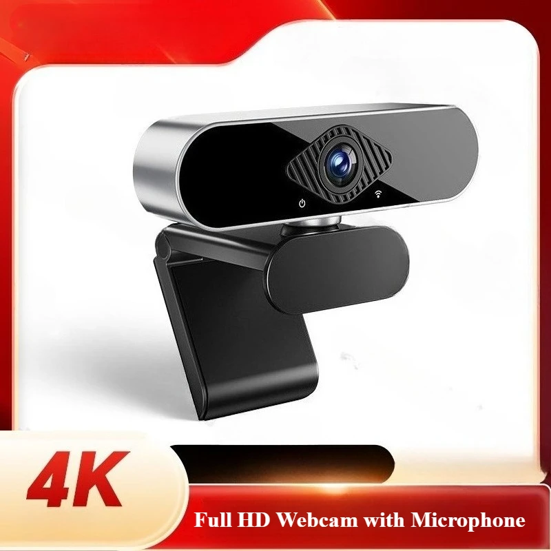

4K Webcam Video Camera Autofocus Streaming Web Cam With Microphone 360° Rotation Full HD 1080P Webcams for PC/Computer/Laptop