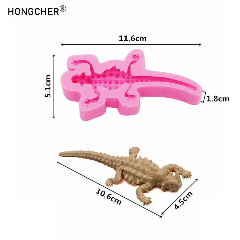 Lizard Gecko DIY Micro Landscape Decoration Accessories Drip Mould Handmade Chocolate Cake Dessert Decoration Silicone Moulds