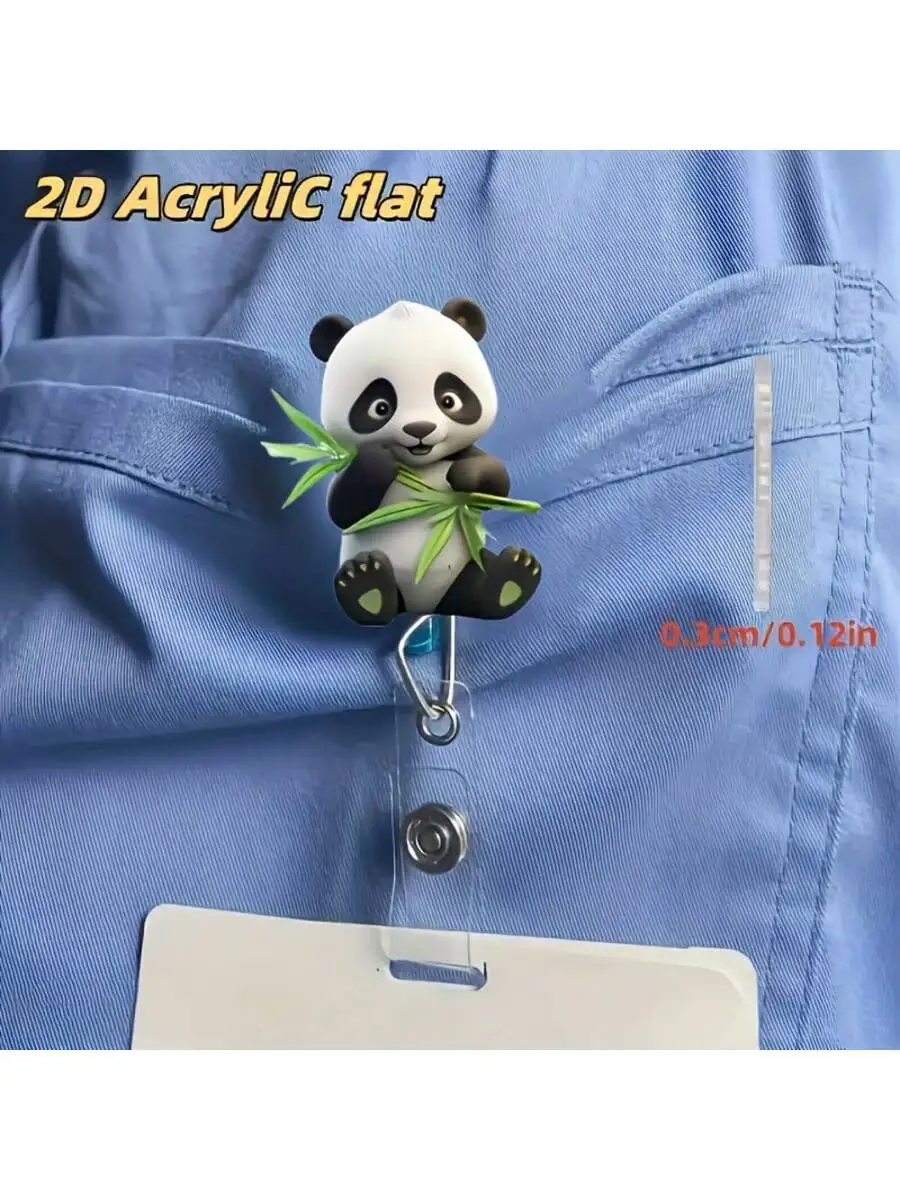 قطعة واحدة من بكرة شارة القط اللطيفة القابلة للسحب للممرضات - حامل معرف أكريليك متين، اللوازم المدرسية الاختيارية للممرضات/الطلاب #2