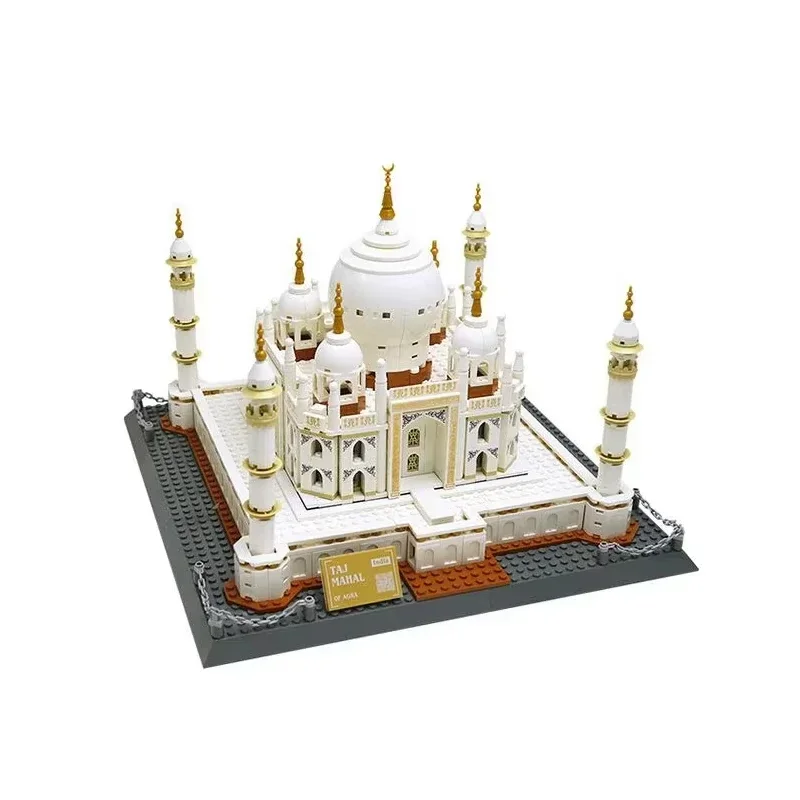 Creative Architectural Large Taj Mahal Building Blocks Set World Renowned Palace House Model Mini Bricks Toy for Kids Boys GiftS