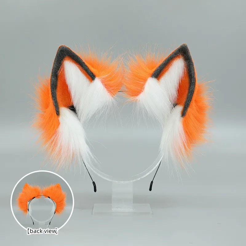 Handgemaakte Dieren Hoofdband Voor Meisje Gesimuleerde Fox Harige Oor Lolita Cosplay Accessoires Club Pub Maskerade Feest Vrouwen Rekwisieten