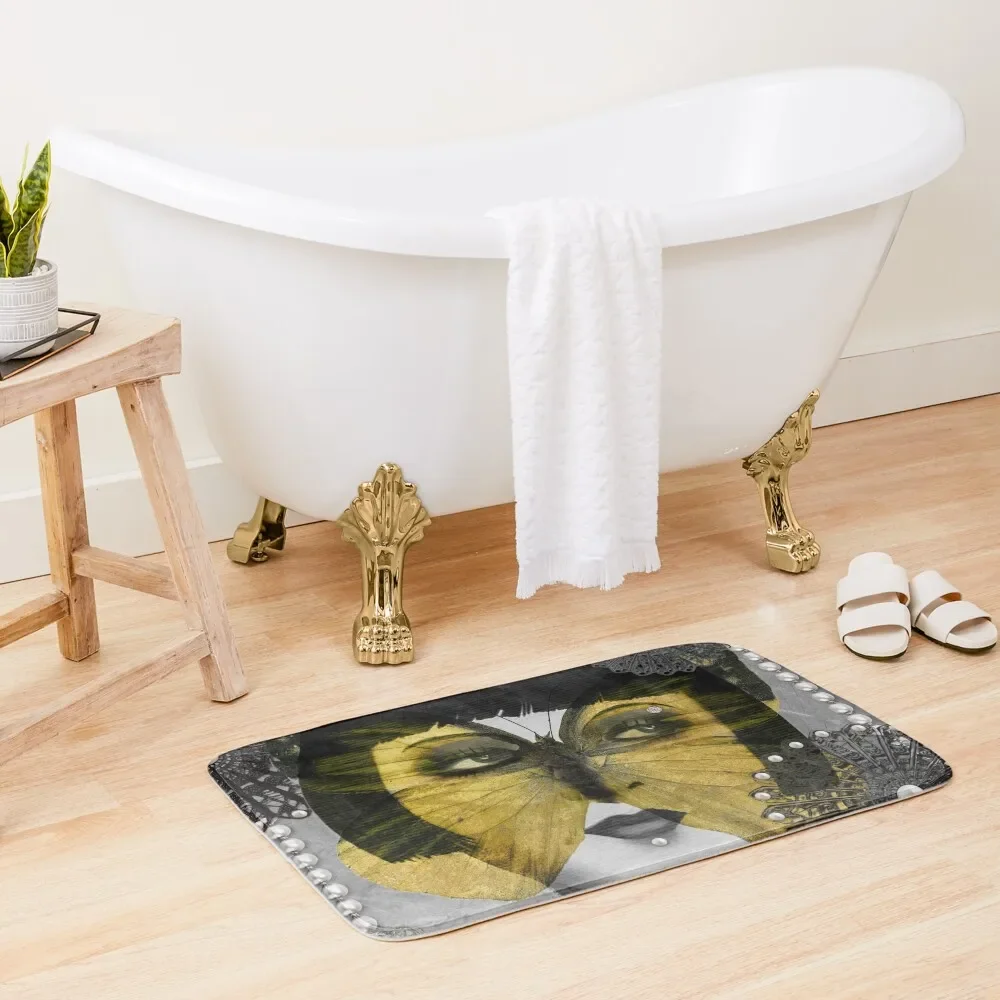 Butterfly Woman Bath Mat Anti Slip Bath Stickers Carpet Anti Slip Rugs Living Room Mat