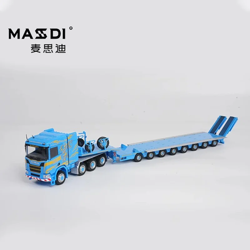 Nieuw Op Voorraad Mesdi 1:64 Scania R650 Civiele Trailer Transportvoertuig Legering Klein Model Miniatuur Diecast Scania Custom Toy Gif