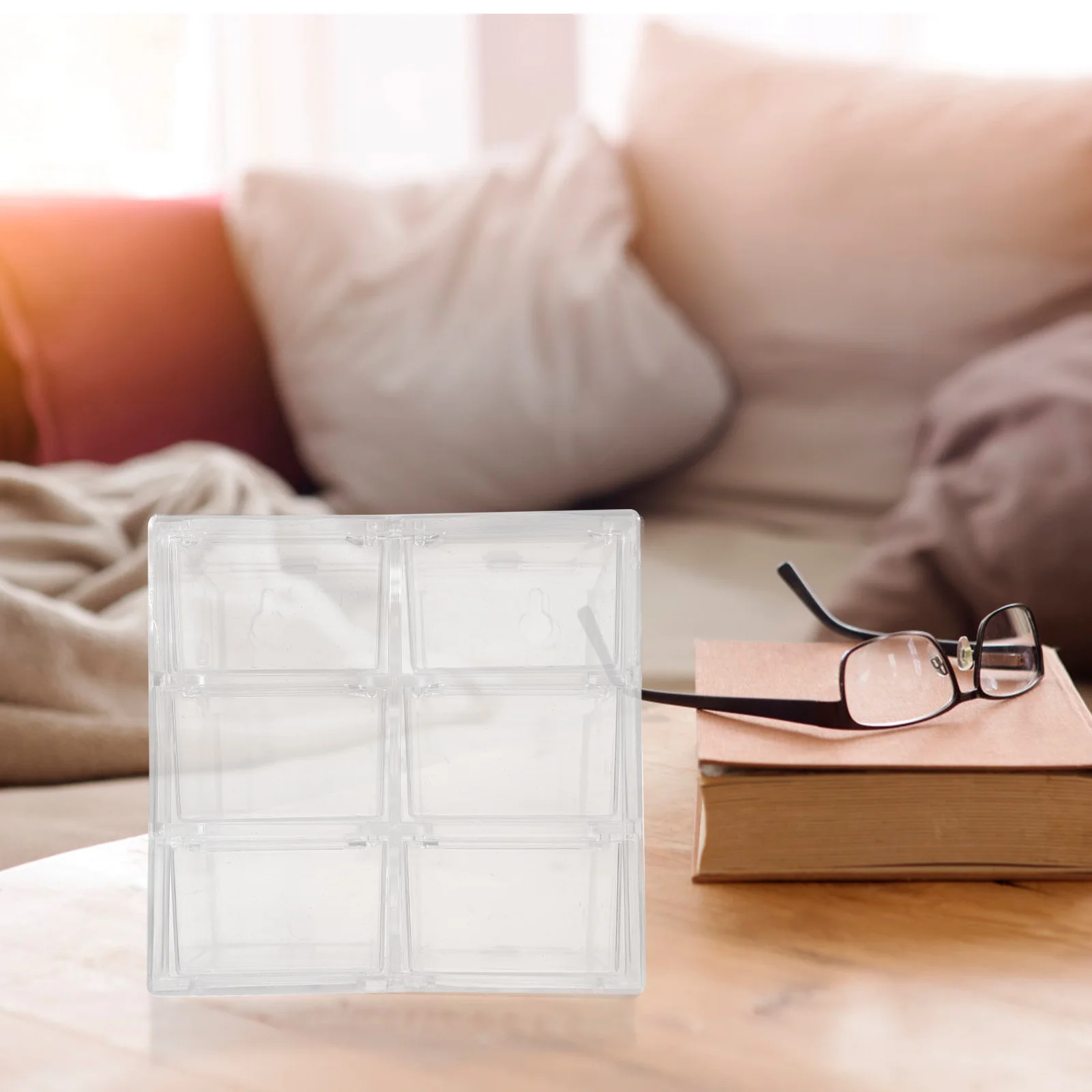 

Desktop Storage Box with Large Capacity Dust-Proof Organizer for Makeup Skincare Lipsticks Cotton Pads Swabs Tabletop