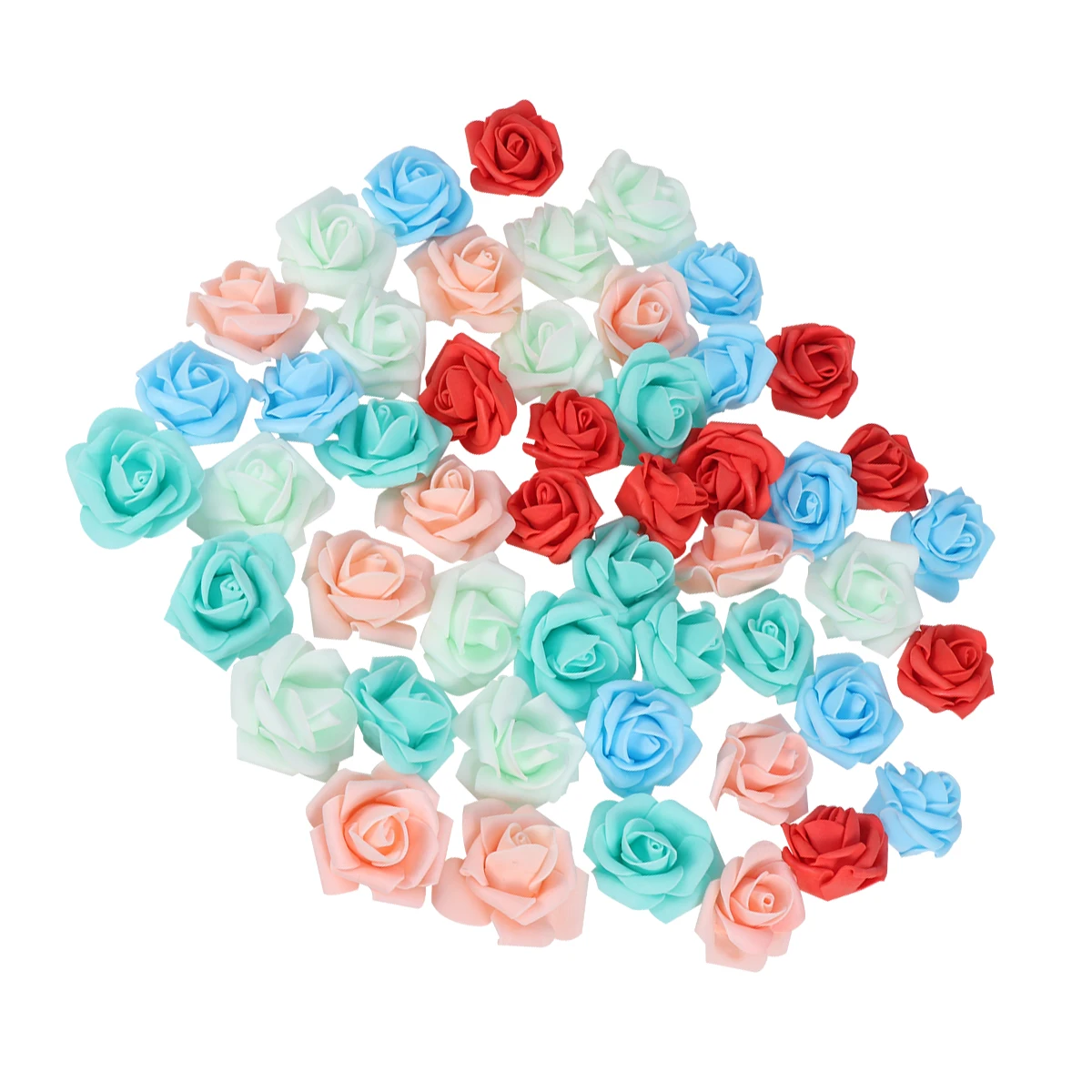 

50 Pcs Simulated Rose Petals Bubble Decoration Imitation Flower Fake Adornment Bride Flowers