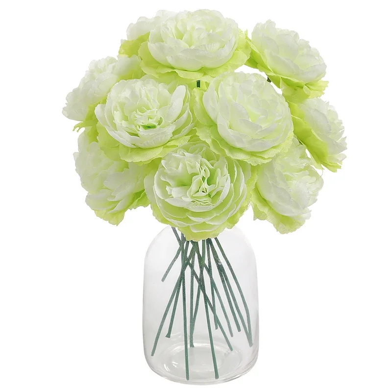 6 Stück künstliche Blumen, Blumenstrauß, 20 cm, künstliche Seidenblumen, Bündel für Zuhause, Raumdekoration, Hochzeitsdekoration, Vase, Ornament, Zubehör – Detail 12