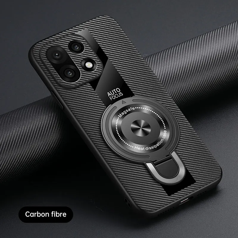 

Case for Oneplus 15 magnetic ring holder luxury silicone sheepskin leather plexiglass Pu premium shockproof cover