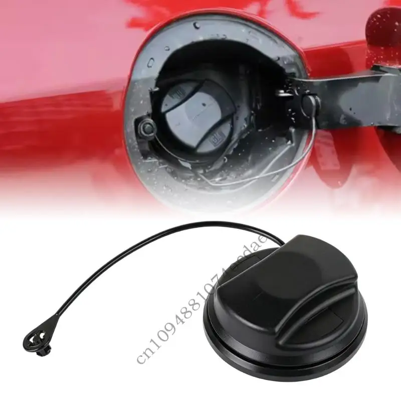 Gas Cap with Retention Tether for 13228891 13228892 Vehicle Models, Black Filler Assembly for Routine Upkeep