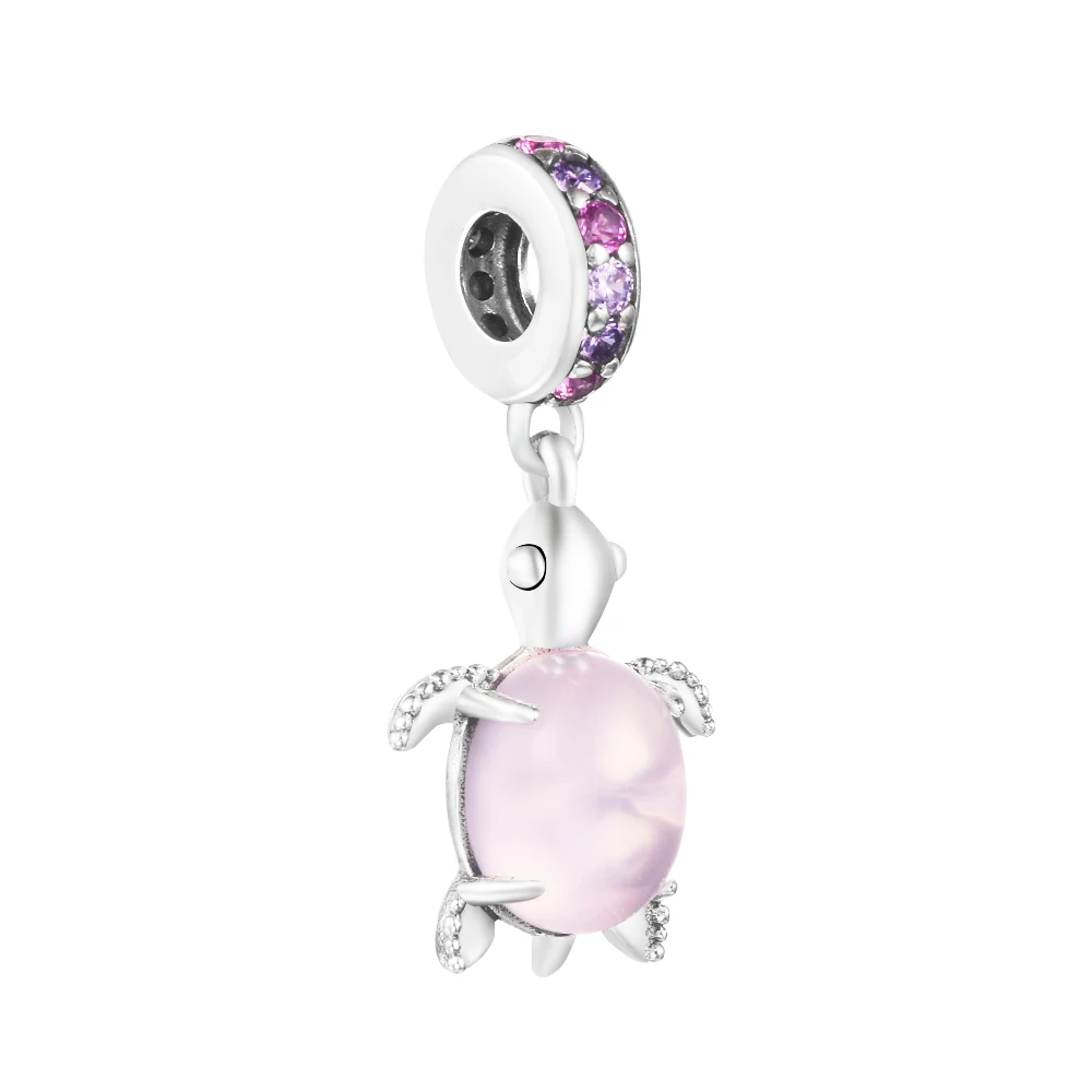 

Glass Pink Sea Turtle Dangle My Orders Bastet Charm 925 Silver Safety Chain Kralen Voor Sieraden Maken Beaded Bracelets Bolitas