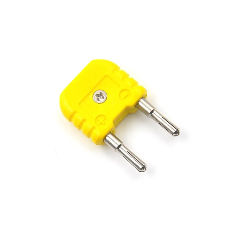 1Pcs Mini K Type To Round Banana Plug Thermometer Yellow K-Type Thermocouple Adapter Wholesale Banana Plug Thermometer Wholesale