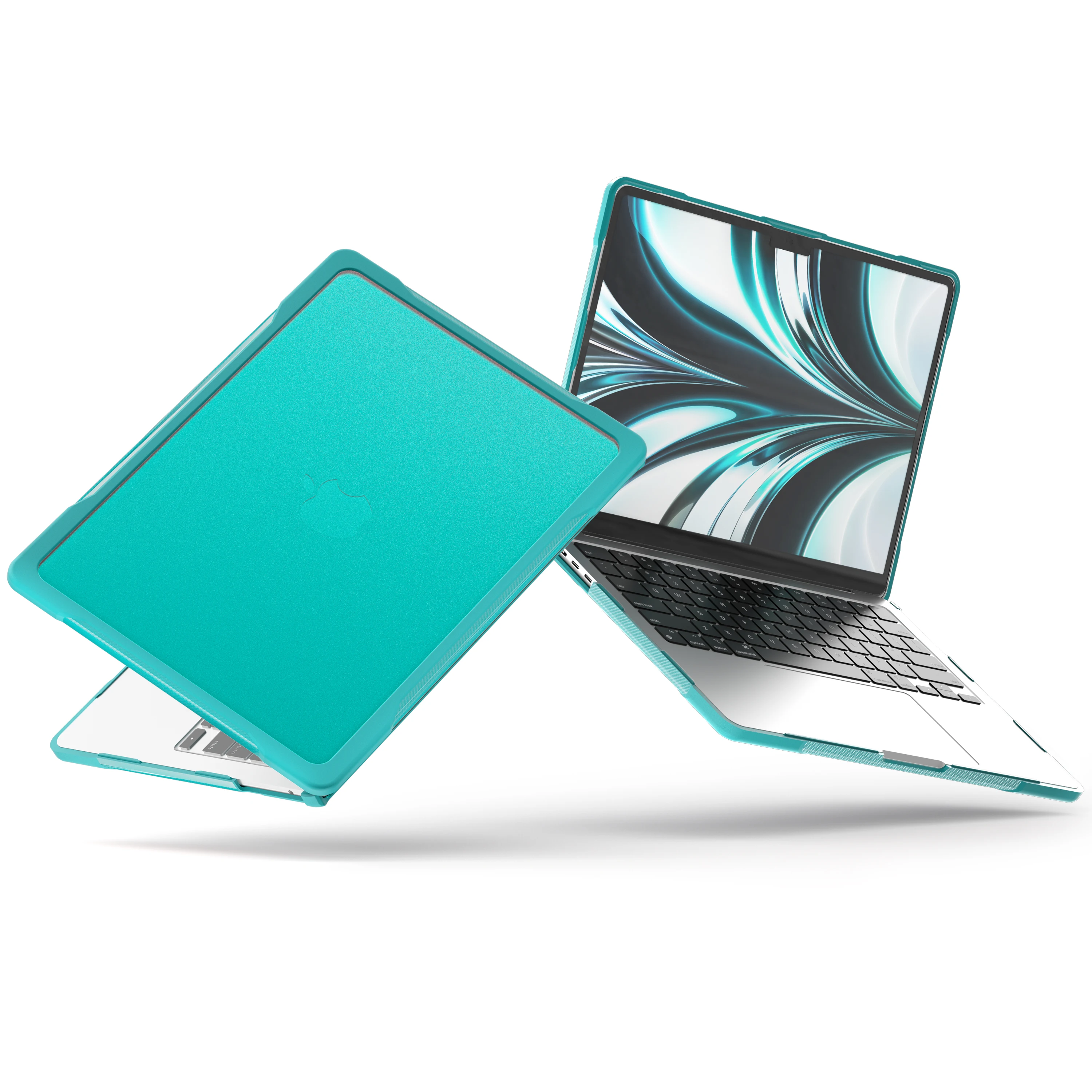 Capa para laptop para MacBook Air, 13.6 ", M3, 2024, A3113, M2, 2022, A2681, Multi-Layer, PC rígido, macio, TPU com furos para dissipador de calor