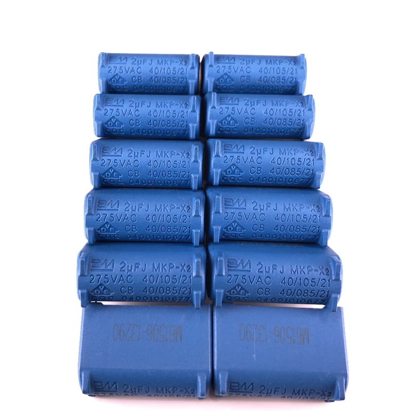 (10pcs) BM 2uF j MKP-X2 275VAC 40/105/21 BLUE Induction Cooker Capacitor