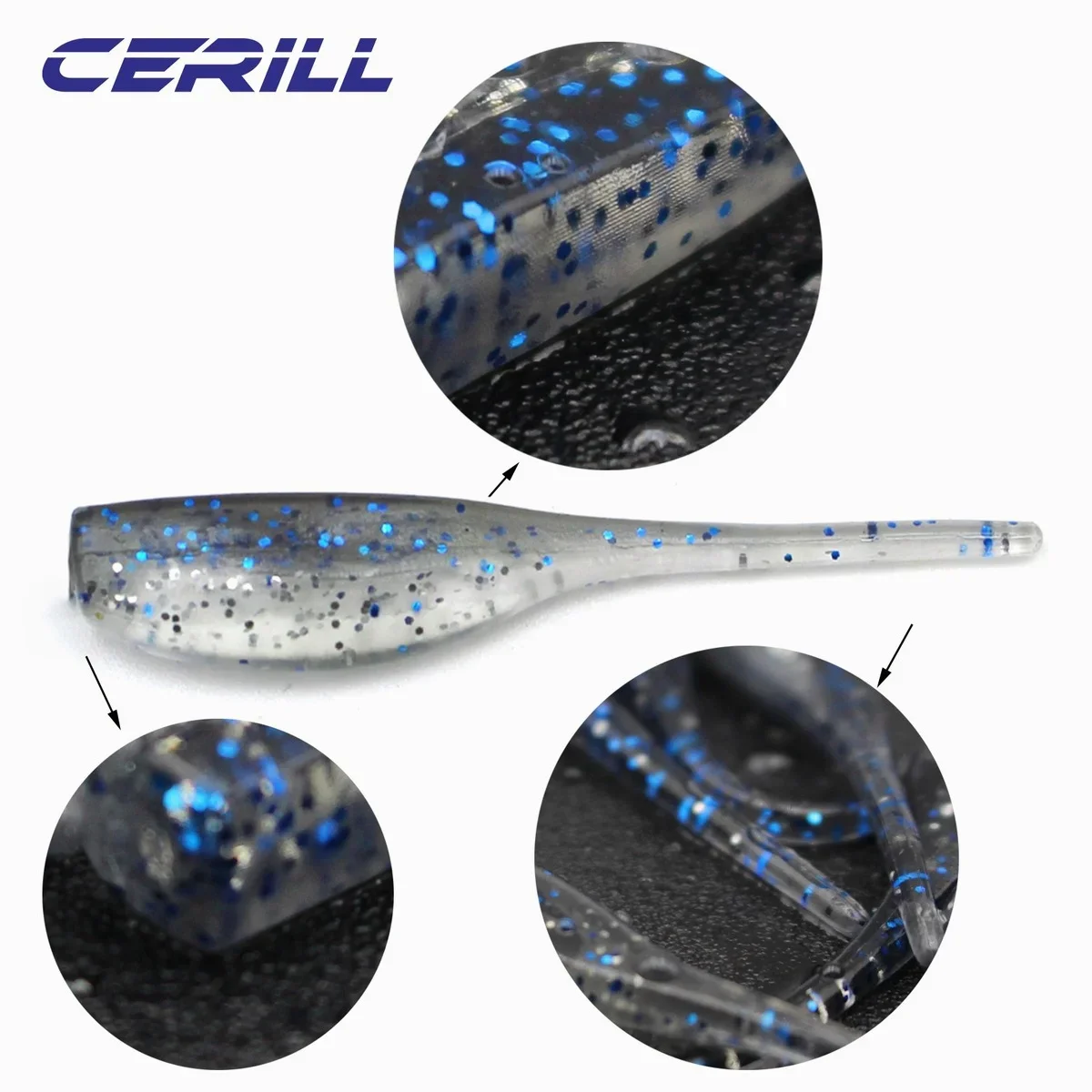 Lot 10-20 parlatıcı yumuşak balıkçılık cazibesi Mini çift renk tek iğne kuyruk silikon yapay solucan yem Wobblers Swimbait mücadele