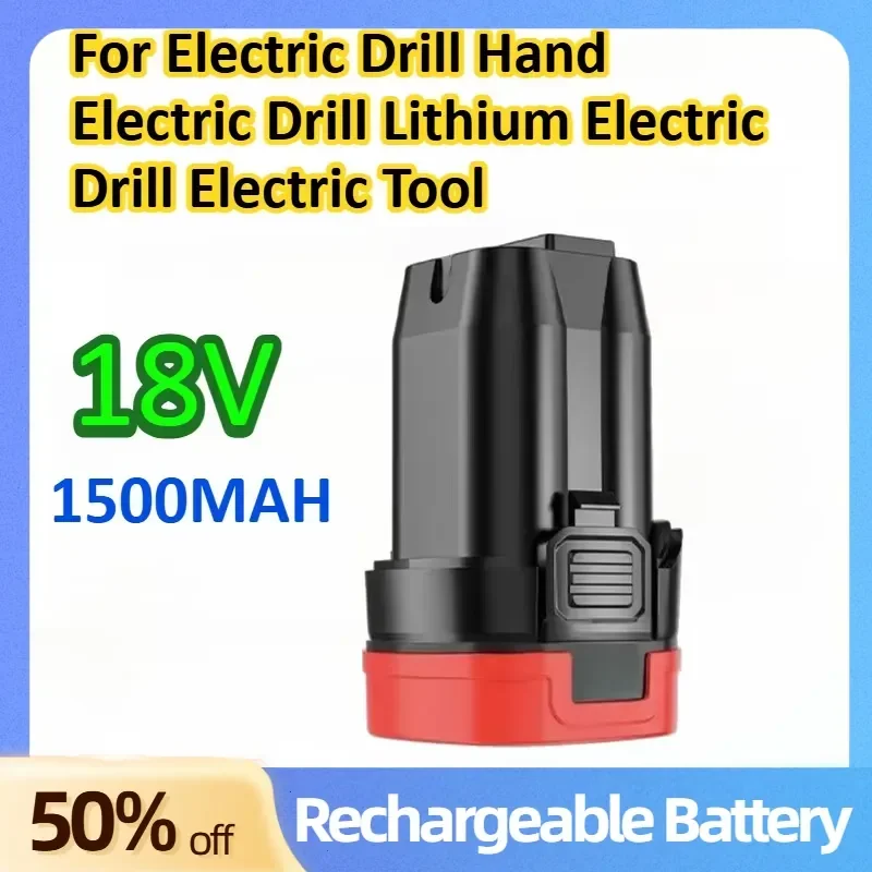 

Upgraded 18V 1500mAh Rechargeable Battery for Handheld Brushless Electric Drill Electric Tool Replacement Lithium Battery